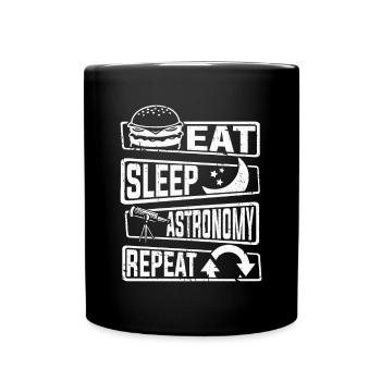 Manger dormir Astronomie Répéter Astronomie Photographe - Mug uni - noir - Devant