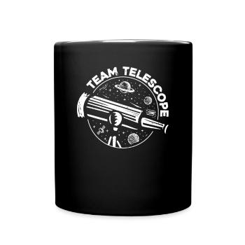 Team Telescope Kosmologe Astronomiefotograf - Tasse einfarbig - Schwarz - Vorne