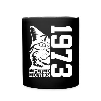 LIMITED EDITION 1973 CAT 53RD BIRTHDAY - Full Colour Mug - black - Front