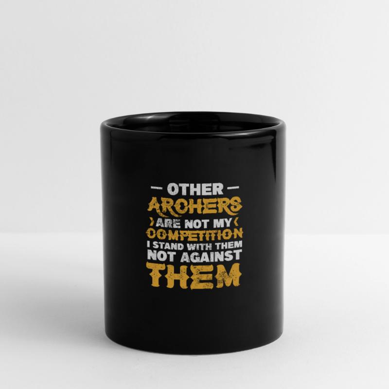 Bogenschiessen Bogenschütze Bogen Pfeil Geschenk Tasse einfarbig