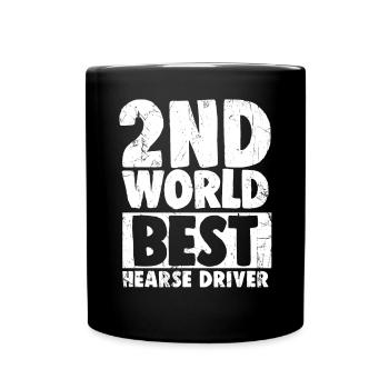 Second best hearse driver in the world - Full Colour Mug - black - Front
