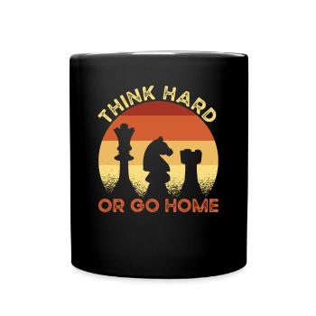 Échecs Réfléchissez bien - Mug uni - noir - Devant