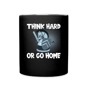 Échecs Réfléchissez bien - Mug uni - noir - Devant