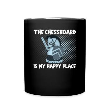 Chess Happy Place - Full Colour Mug - black - Front