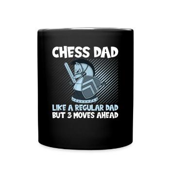 Chess Dad Chess Player - Full Colour Mug - black - Front