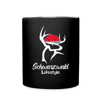 Schwarzwald Lifestyle - Tasse einfarbig - Schwarz - Vorne