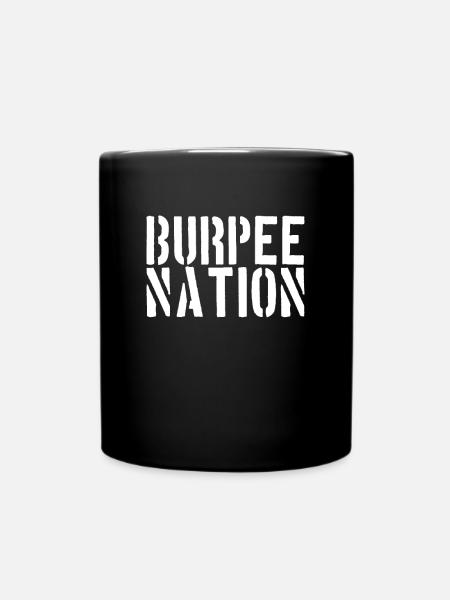 Burpees Nation - Tasse einfarbig - Schwarz