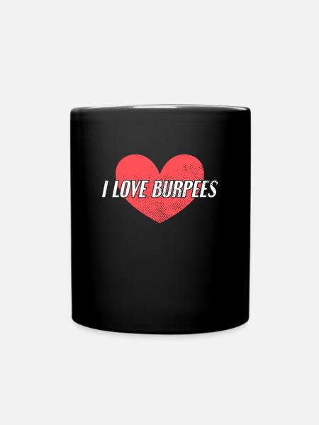 Ich liebe Burpees - Tasse einfarbig - Schwarz