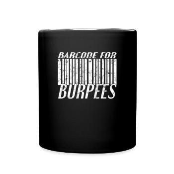 Burpee Barcode - Tasse einfarbig - Schwarz - Vorne