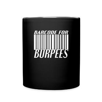 Burpee Barcode - Tasse einfarbig - Schwarz - Vorne