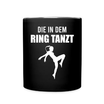 Kickboxerin Kickboxen Cooler Spruch Geschenk Damen - Tasse einfarbig - Schwarz - Vorne