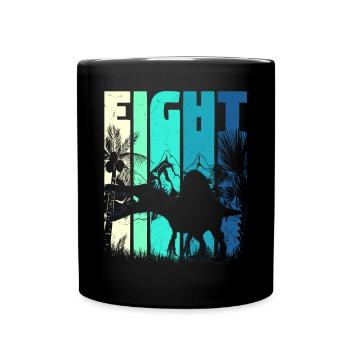 Spinosaurus 8 ans garçon 8ème anniversaire rétro - Mug uni - noir - Devant
