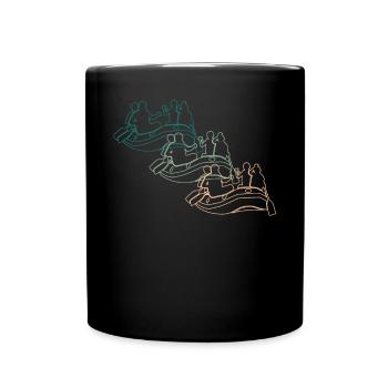 Rafting White Water Boating Retro Gift - Full Colour Mug - black - Front