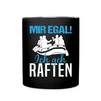 Rafting Spruch Wildwasserbootfahren Geschenk - Tasse einfarbig - Schwarz - Vorne