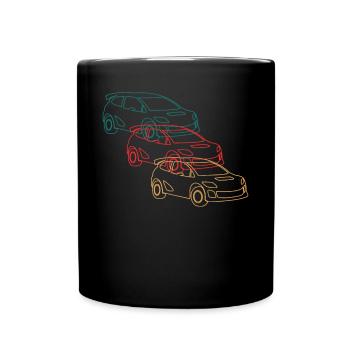 Rallye Motorsport Rennwagen Fahrer Retro Geschenk - Tasse einfarbig - Schwarz - Vorne