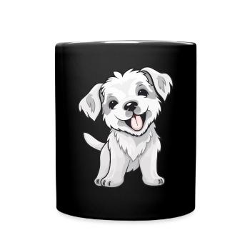 Cute little dog - Full Colour Mug - black - Front