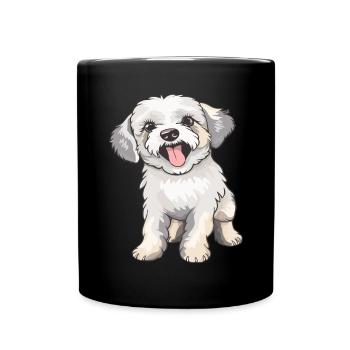 Cute little poodle - Full Colour Mug - black - Front