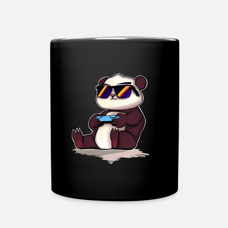 Panda Gaming Gamer - Tasse einfarbig - Schwarz