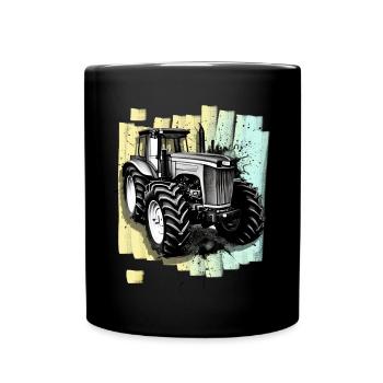 Tractor Agriculture Farmer - Full Colour Mug - black - Front