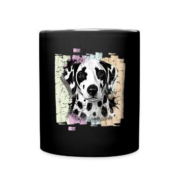 Dalmatian dog - Full Colour Mug - black - Front