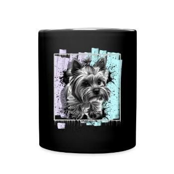 Yorkshire Terrier - Full Colour Mug - black - Front