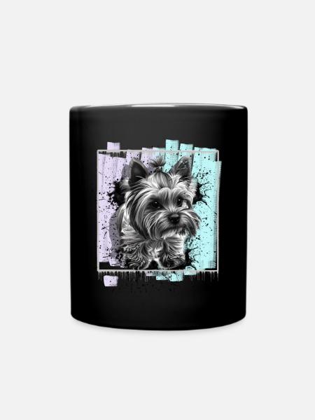 Yorkshire Terrier - Tasse einfarbig - Schwarz