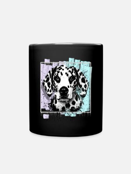 Dalmatiner - Tasse einfarbig - Schwarz