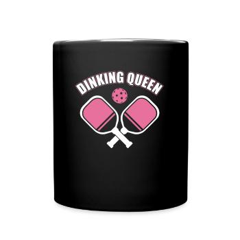 Pickleball Dinking Queen Women Girl - Full Colour Mug - black - Front
