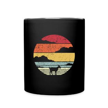 Idée de chèvre. Retro Stylenurserypour petite amiepour sis - Mug uni - noir - Devant