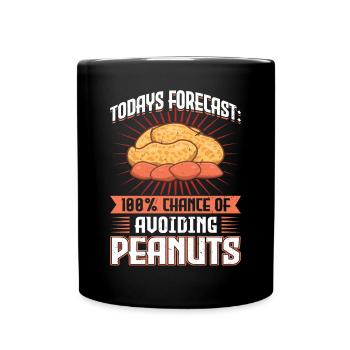 100% de chances d’éviter les arachides - Allergique aux arachides - Mug uni - noir - Devant