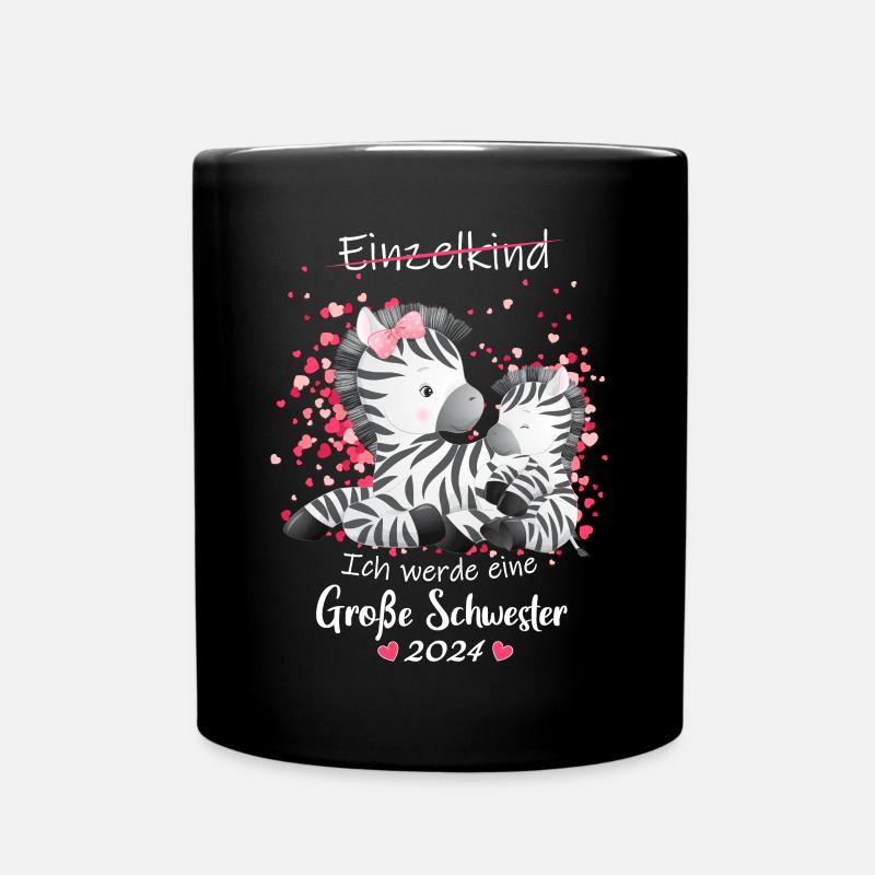 Ich Werde Eine Große Schwester 2024 - Tasse einfarbig - Schwarz