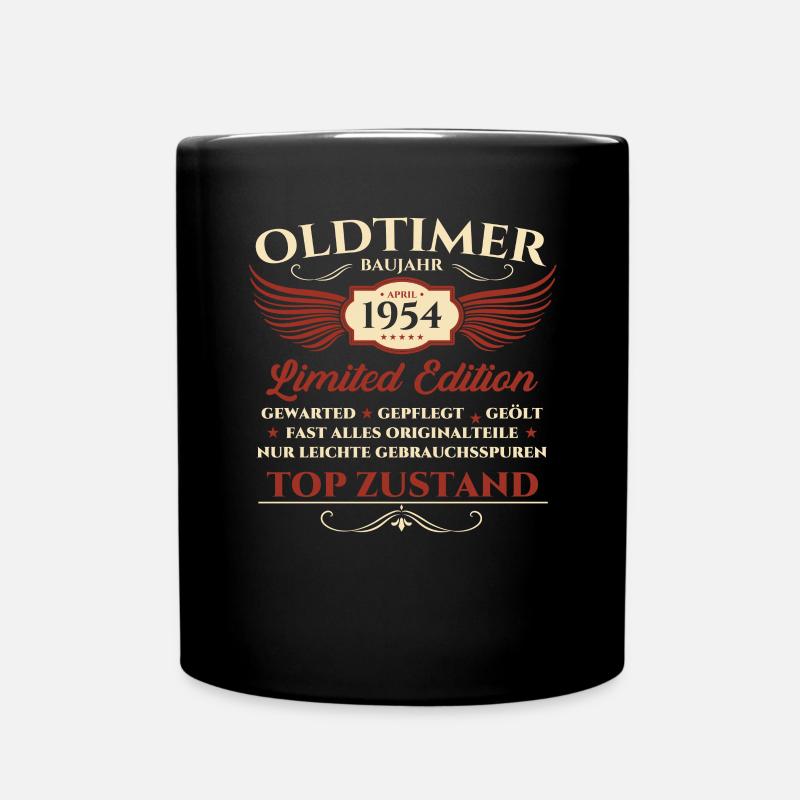 69. Geburtstag Mann Oldtimer April Jahrgang 1954 - Tasse einfarbig - Schwarz