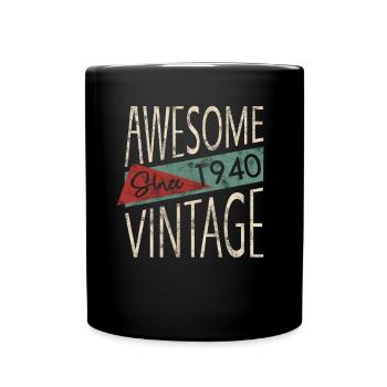 Awesome Since 1940 Retro Vintage Design - Full Colour Mug - black - Front
