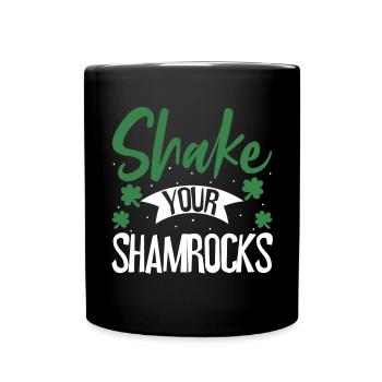 Lustige Irische Saint Patricks Day Shake Your - Tasse einfarbig - Schwarz - Vorne