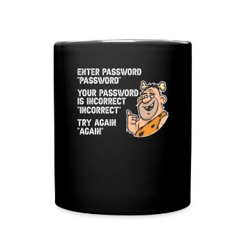 Drôle d’homme des cavernes - Mug uni - noir - Devant