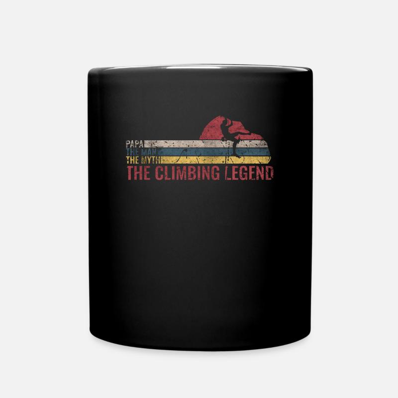 Papa The Climbing Legend - Lustiger - Tasse einfarbig - Schwarz