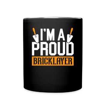 Brickie Bricks Construction Worker Bricklayer - Full Colour Mug - black - Front