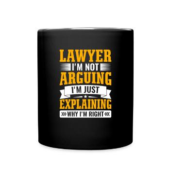 Lawyer Saying Funny Law Student Lawyer - Full Colour Mug - black - Front