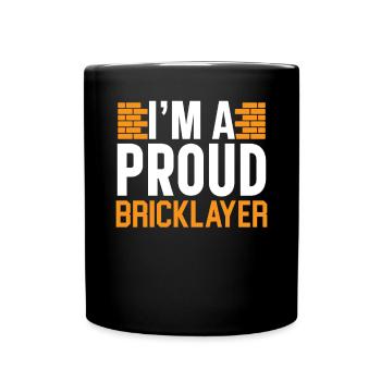 Brickie Bricks Construction Worker Bricklayer - Full Colour Mug - black - Front