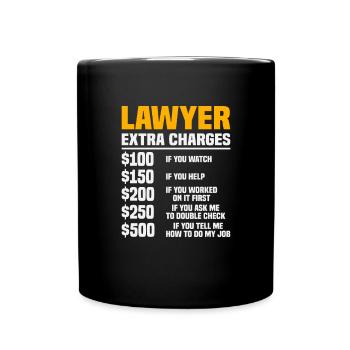 Lawyer Saying Funny Law Student Lawyer - Full Colour Mug - black - Front