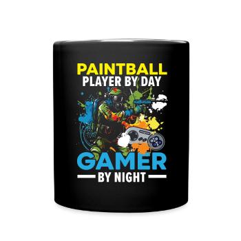 Video Game Lover Paintball Player Paintballer - Full Colour Mug - black - Front