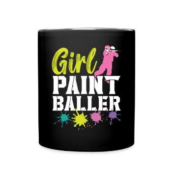 Fille Paintballer Joueur de paintball Paintballer - Mug uni - noir - Devant