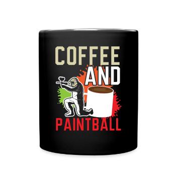 Coffee Drinker Paintball Player Paintballer - Full Colour Mug - black - Front