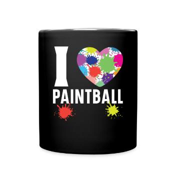 Paintball Paint Gun Paintball Spieler Paintballer - Tasse einfarbig - Schwarz - Vorne