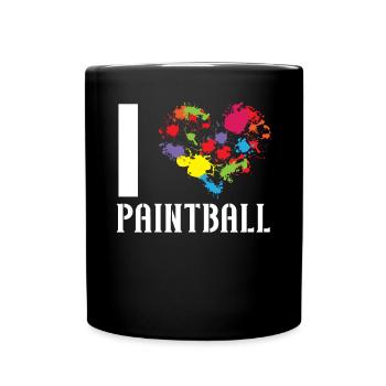 Paintball Paint Gun Paintball Player Paintballer - Full Colour Mug - black - Front