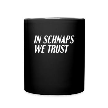 Drinking schnapps saying - Full Colour Mug - black - Front