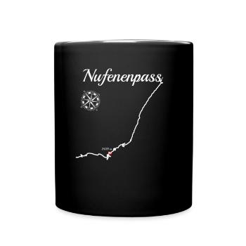 Nufenenpass-Serpentinen - Tasse einfarbig - Schwarz - Vorne
