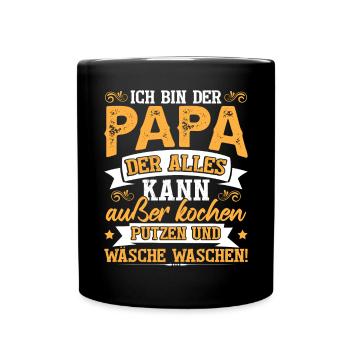 Ich Bin Der Papa Der Alles Kann - Tasse einfarbig - Schwarz - Vorne