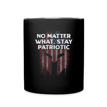 Peu importe le patriotisme américain patriotique États-Unis - Mug uni - noir - Devant