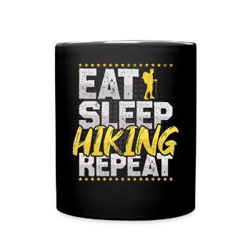 Randonnée Manger Dormir Répéter Alpinisme Loisir Randonnée - Mug uni - noir - Devant